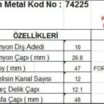 MARŞ DİŞLİSİ 10 DİŞ 12 KANAL FORD CONNECT MONDEO FREZE AZ ICTE (1 AD )