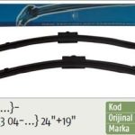 SİLECEK SÜPÜRGESİ (MUZ) VW CADDY(07-)-GOLF V-VI VW JETTA III(05-)-PASSAT 05- (600 - 480 MM) (1 TK )