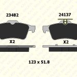ARKA FREN BALATASI RENAULT LAGUNA-III / CITROEN C5-III / FORD CMAX FOCUS II-III KUGA II TOURNEO CON (1 TK )