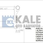 TURBO RADYATÖRÜ (INTERCOOLER) VW BEETLE CADDY III GOLF V/VI JETTA III PASSAT SCIROCC TIGUAN TOURAN (1 AD )