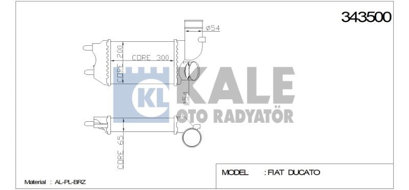 KL343500-1.jpg TURBO RADYATÖRÜ (INTERCOOLER) FIAT DUCATO PEUGEOT BOXER 2.8 1994-2002 (295X202X62) (1 AD ) - Görsel 1