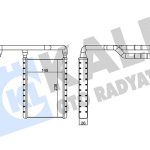 BRAZING KALORİFER RADYATÖRÜ 26 MM FORD TOURNEO CUSTOM TRANSIT CUSTOM TRANSIT (1 AD )