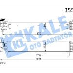 TURBO RADYATÖRÜ  - FIAT DUCATO 2.3 2006 - PEUGEOT BOXER III EURO5 2010- CITROEN JUMPER 2006 AL/BRZ (735X112X80) (1 AD )