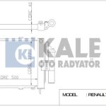 SU + KLİMA RADYATÖRÜ & KONDANSÖR RENAULT KANGOO 1.9 D - KC07(595*377*40) AL/AL (1 AD )