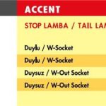 STOP LAMBA HYUNDAI ACCENT / SOL (1998-2000) (DUYSUZ) (1 AD )