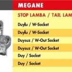 STOP LAMBA RENAULT MEGANE / SAĞ (2003-2006) (DUYSUZ) (1 AD )