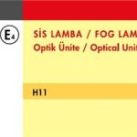 SİS LAMBASI  RENAULT KANGOO 03- /FORD FUSION 03- FOCUS/CONNECT/ MEGANE 02- FIAT PUNTO EVO  L200 (1 AD )