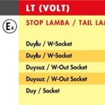 STOP LAMBA VW VOLT LT35 / SAĞ (DUYSUZ) (1 AD )