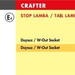 STOP LAMBA VW CRAFTER / SOL (06 >) (DUYSUZ) (1 AD )