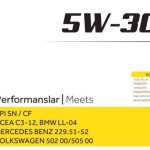 1 LİTRE 5W30 MOTOR YAĞI (PARTİKÜL FİLTRE)  (1 AD )