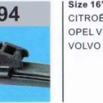 S95516 SİLECEK SÜPÜRGESİ MUZ (AD) ARKA 400MM CITROEN C5 04-08 OPEL VECTRA C 05-08 VOLVO C30 06-09 (1 AD )