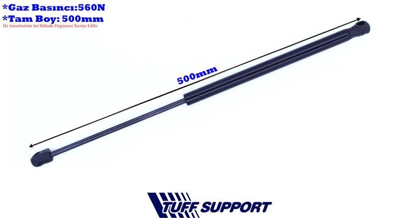 T612619-1.jpg BAGAJ AMORTİSÖRÜ AUDI Q3 (YENİ) 12 (UZUNLUK=500mm BASINÇ=560N) (2 AD ) - Görsel 1