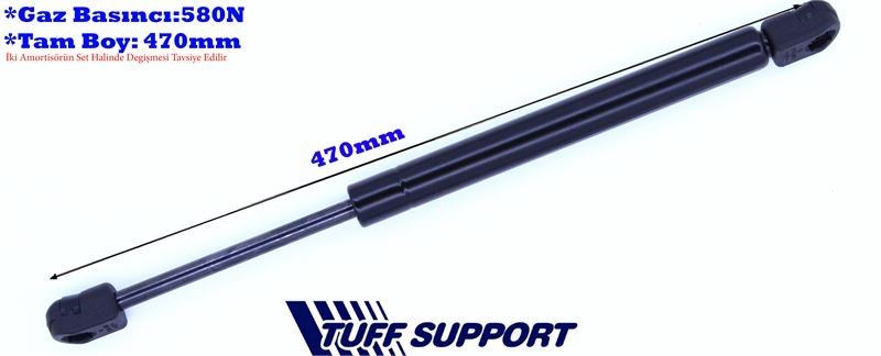 T612938-1.jpg BAGAJ AMORTİSÖRÜ RENAULT CLIO GRANDTOUR 08- (UZUNLUK=470mm BASINÇ=580N) (2 AD ) - Görsel 1