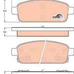 DİSK FREN BALATASI ARKA OPEL ASTRA 09-- CHEVROLET AVEO 13-- CRUZE 09>, ORLANDO 11-- (1 TK )