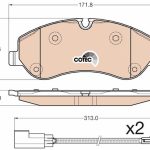 DİSK FREN BALATASI ÖN FORD TOURNEO CUSTOM 2012-- TRANSIT 2014--   (FİŞLİ) (1 TK )