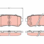 DİSK FREN BALATASI ARKA HYUNDAI ACCENT 05-10 İX20 10> İX35 İ30 2007-11 SONATA V 05-- (1 TK )