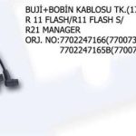 BUJİ ve BOBİN KABLOSU RENAULT R11/FLAS S / 21 MANEGER 7702247166 770730063 (1 TK )