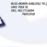 BUJİ ve BOBİN KABLOSU 1/4 İE FIAT UNO 70SXİE 7716094 7605191B (1 TK )