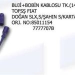 BUJİ ve BOBİN KABLOSU TK.FIAT DKŞ DOĞAN SLX ŞAHİN S KARTAL SLX (UZUNLAMA MOTOR) (1 TK )