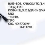 BUJİ ve BOBİN KABLOSU TK. FIAT DKŞ UNO TEMPRA TIPO DOĞAN SLX ŞAHİN S KARTAL SLX (1 TK )