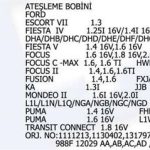 ATEŞLEME BOBİNİ FORD FOCUS 98 2005 FUSION MONDEO II ESCORT VII FIESTA (1-04B) (1 AD )