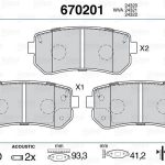 DİSK FREN BALATASI (ARKA) HYUNDAI ACCENT 1.4/1.6/1.5D 10/05> HYUNDAI İ20 1.2/1.4/1.6/1.4D/1.6D 09/08 (1 TK )