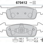 DİSK FREN BALATASI ÖN RENAULT SYMBOL CLIO IV  DACIA LOGAN, SANDERO II 2012 >> (1 TK )